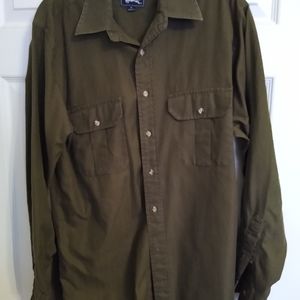 Olive green burberrys dress shirt